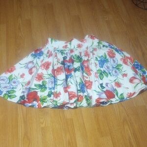 Ralph Lauren Floral Mini Skirt - Red, Blue, Green